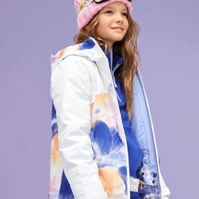 ROXY Girls' Greywood Snow Jacket - Waterproof Winter Coat for Kids - Perfect for Skiing, Snowboarding & Outdoor Adventures