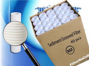 40-Pack Aqua Pure AP110 & CFS110 Compatible Water Filters - NSF Certified Sediment Grooved Cartridges for Clean Drinking Water - Perfect for Home, Office, and RV Use