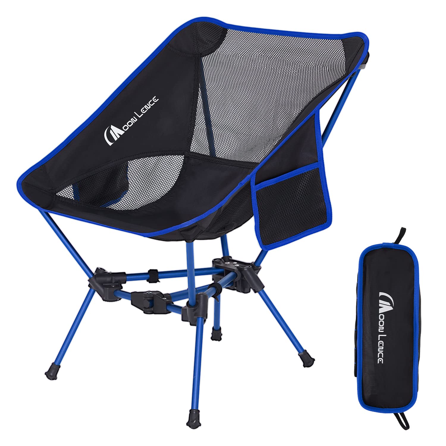 MOON LENCE 4th Gen Ultralight Folding Camping Chair - Portable Compact Backpacking Chair for Hiking, Mountaineering, Beach & Outdoor Adventures - Perfect for Camping Trips, Picnics, Fishing and Travel