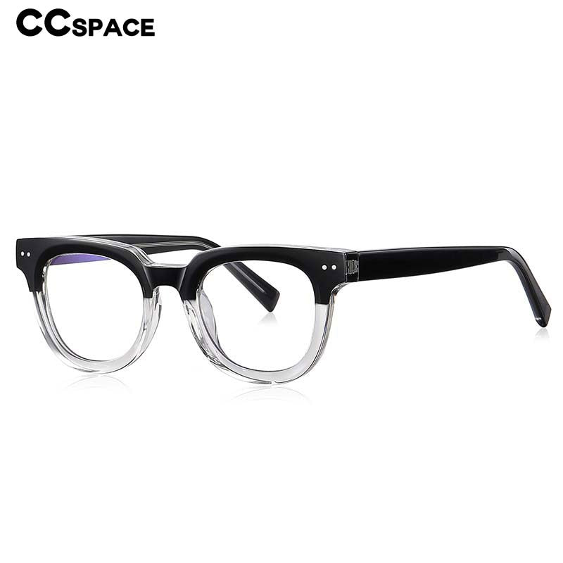 CCSpace Unisex Full Rim Square TR90 Titanium Frame Eyeglasses 54560 - Lightweight & Durable Glasses for Work, Reading & Everyday Use
