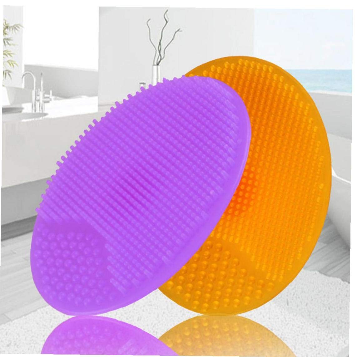 Soft Silicone Face Scrubber for Blackhead Removal - Exfoliating Shower Brush (Purple) - Perfect for Spa & Skincare Routine