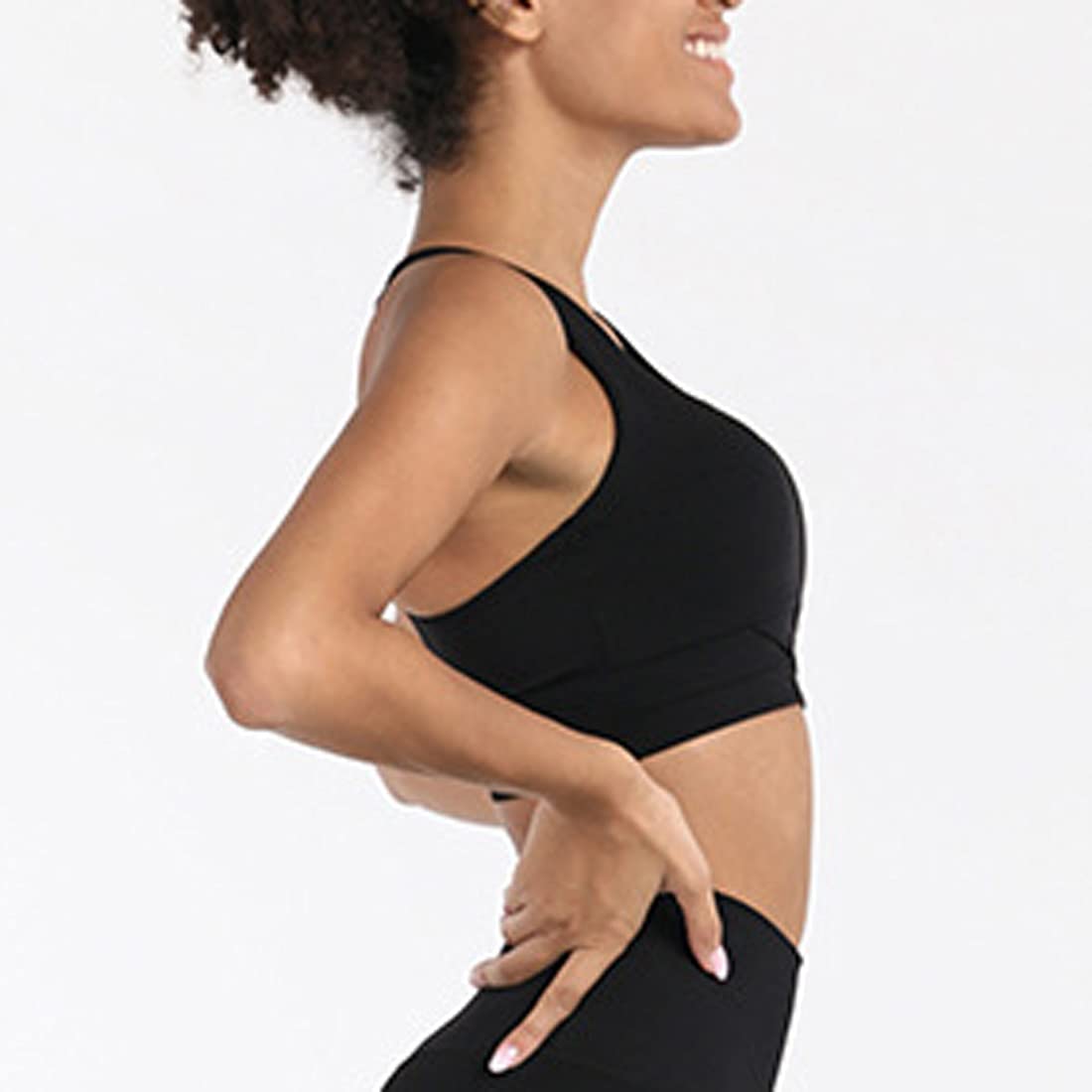 Lukitty Women's Sports Bra - Criss Cross Bandage Workout Top for Running, Yoga & Fitness - Breathable & Supportive Activewear for Gym & Daily Wear