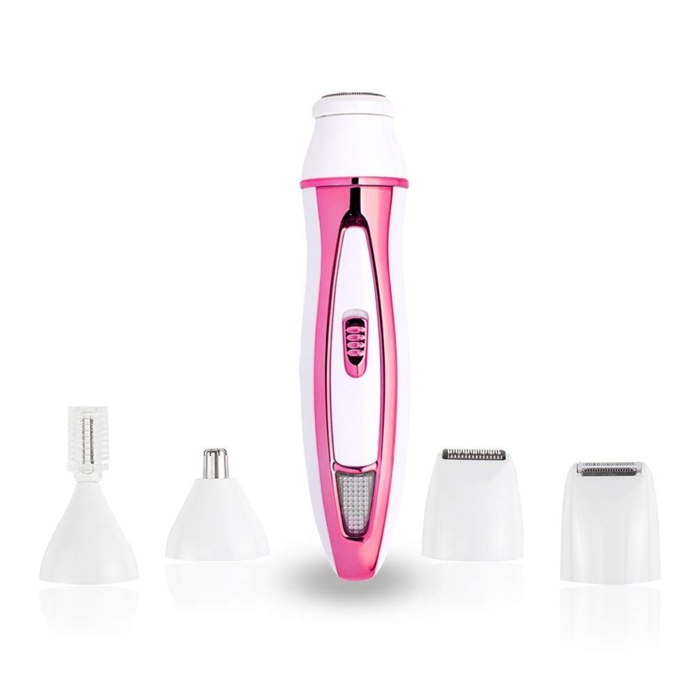 Professional USB Rechargeable Nose & Ear Hair Trimmer for Men & Women - Waterproof, Battery Powered, Easy Clean Nose Hair Clipper (Pink) | Perfect for Travel, Grooming & Personal Care