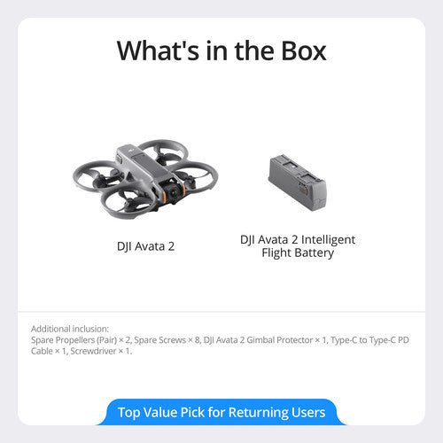 DJI Avata 2 Fly More Combo with 3 Batteries - FPV Drone with 4K Camera, Long Flight Time & Smart Controller - Perfect for Aerial Photography, Travel Adventures & Outdoor Exploration