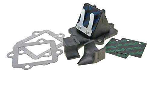 Polini Reed Block for Minarelli Engines - High Performance Replacement Part for 2-Stroke Scooters & Motorcycles - Perfect for Racing, Off-Road & Street Performance Upgrades