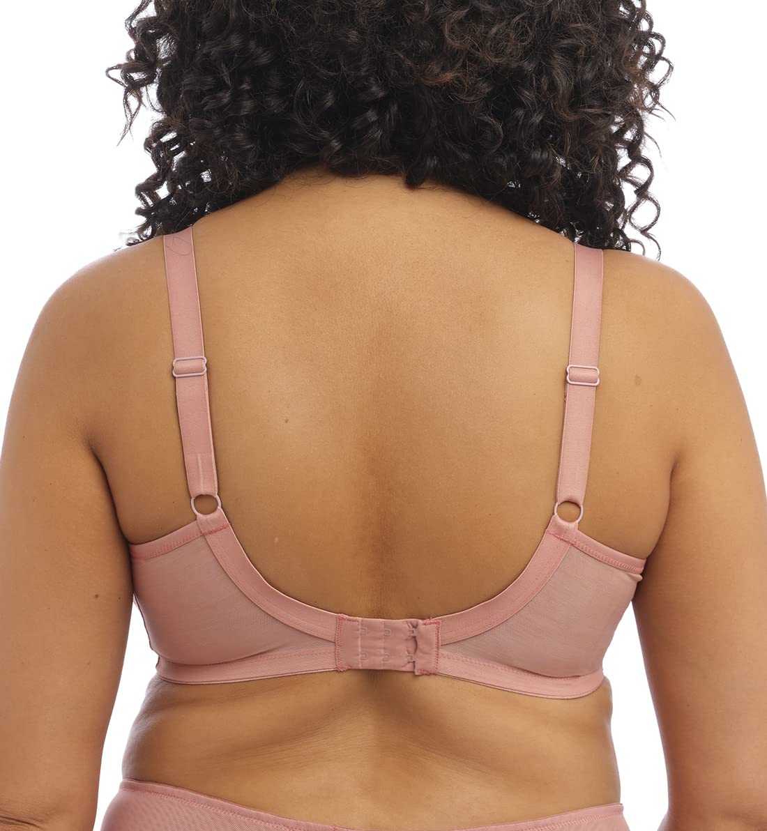 Elomi Women's Brianna Underwire Strappy Plunge Bra - Supportive Full Coverage Lingerie in Ash Rose | Perfect for Evening Wear & Special Occasions