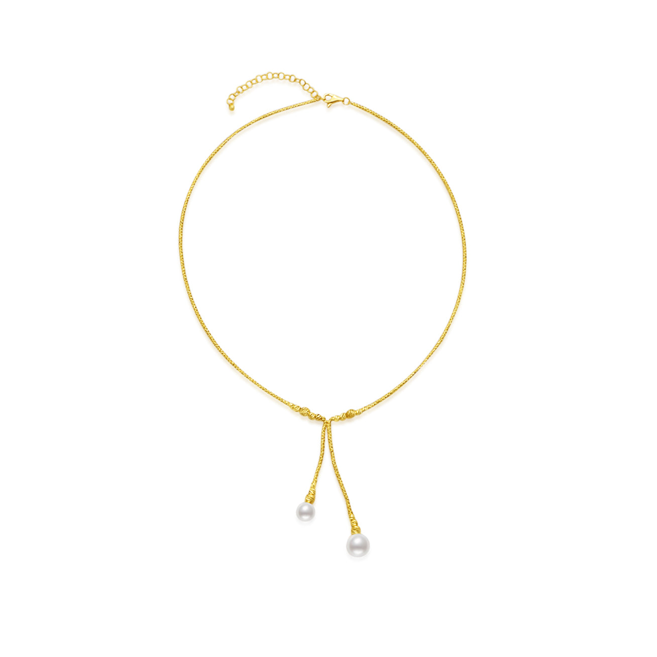 18k Solid Gold Akoya Hanadama Pearl Necklace KN00144 - Luxury Japanese Pearl Jewelry for Women, Elegant Bridal Gift & Anniversary Present