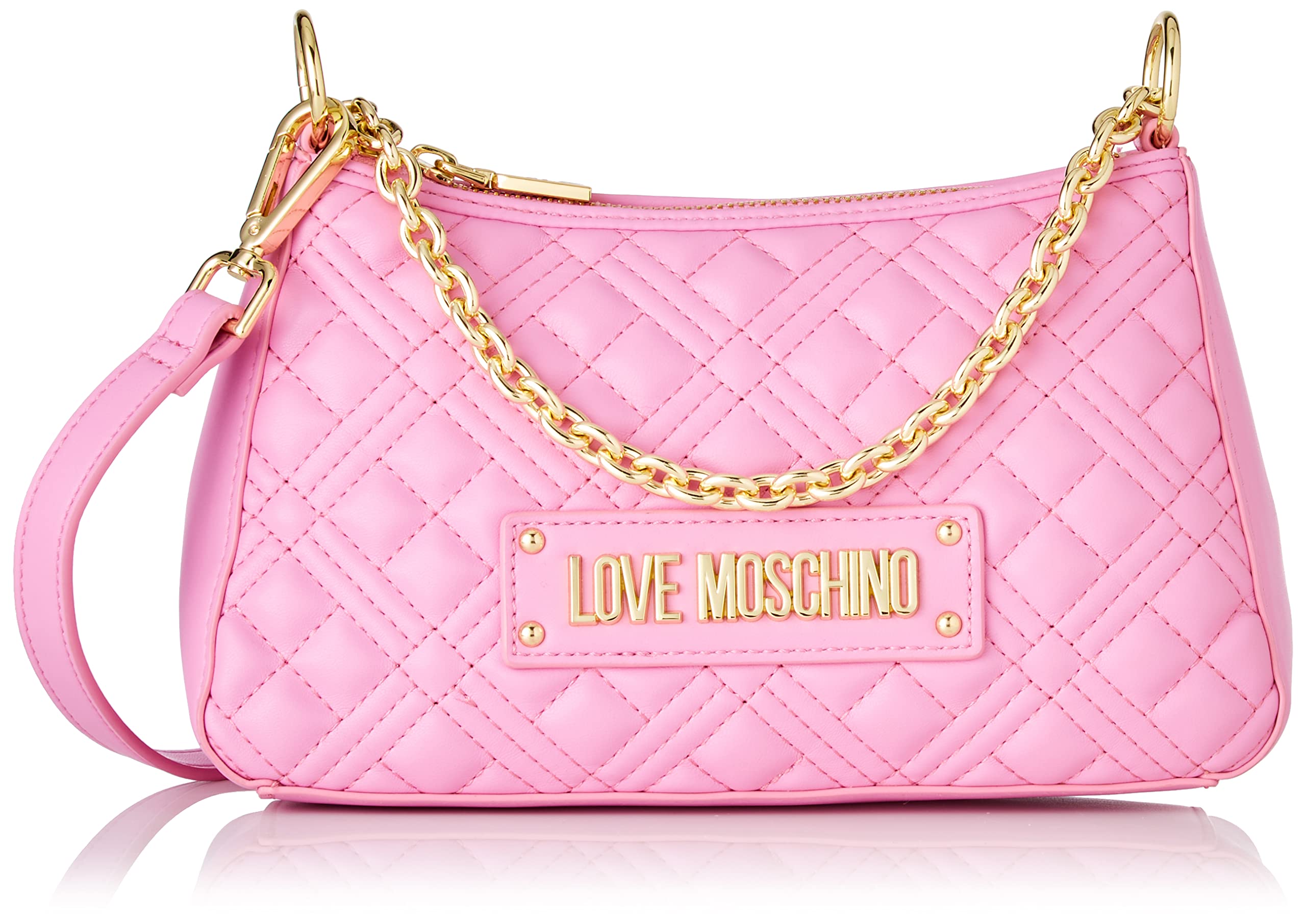 Love Moschino Women's JC4135PP0FLA0 Leather Shoulder Bag - Fashion Designer Handbag for Women, Perfect for Work, Travel & Evening Out