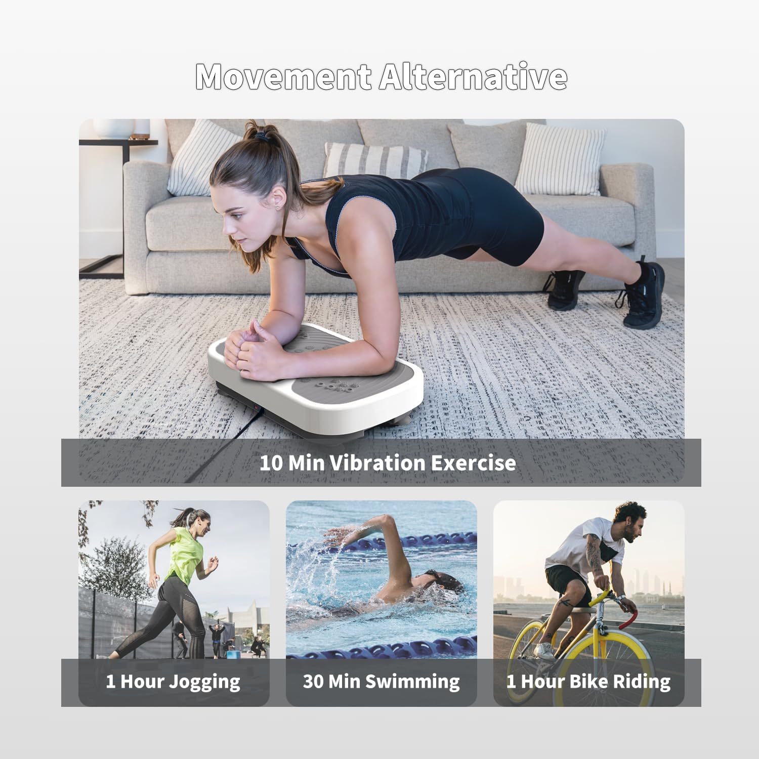 Whole Body Vibration Plate Exercise Machine - Home Fitness Equipment for Weight Loss & Muscle Toning | Perfect for Home Gym, Physical Therapy & Recovery Workouts