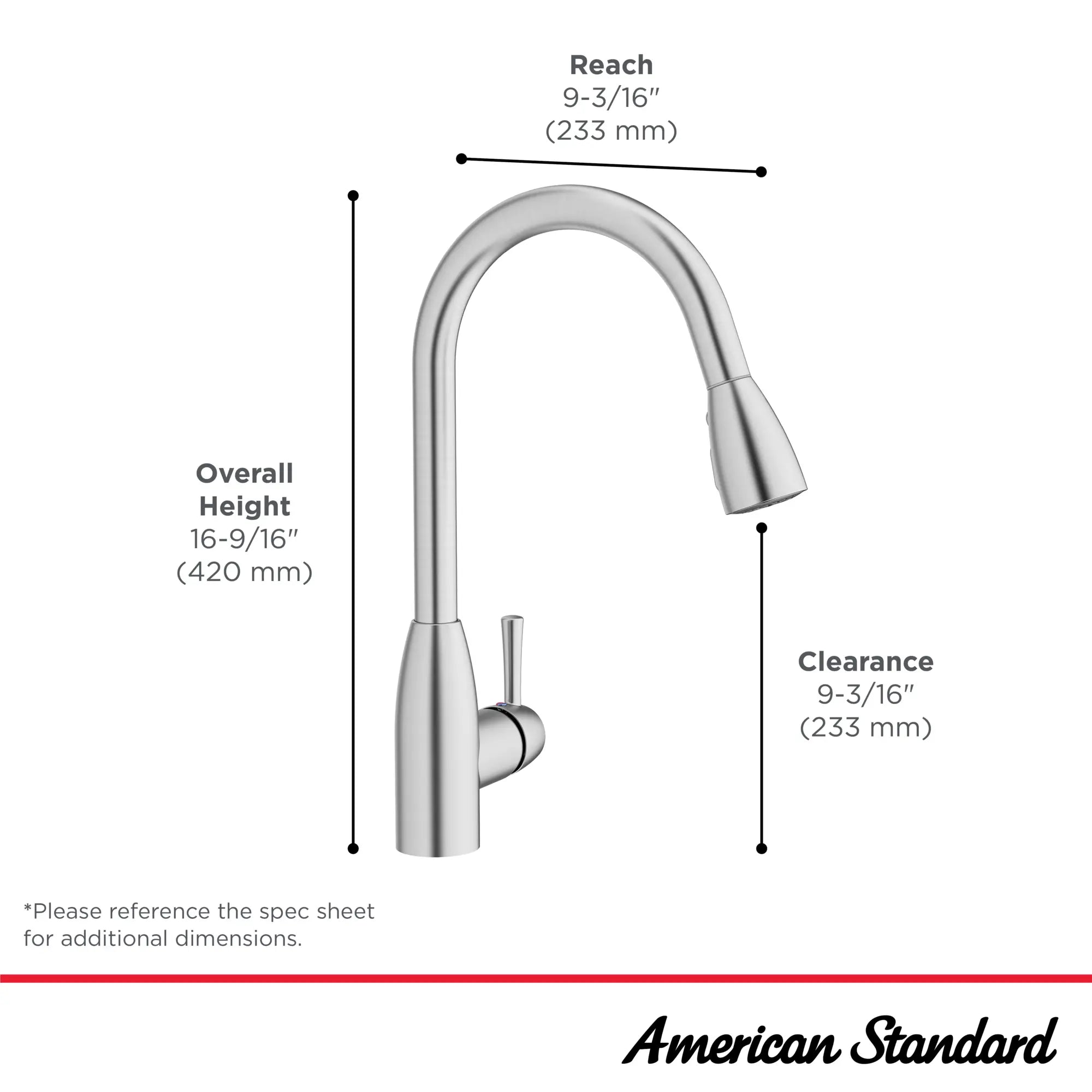 Fairacres® 33 x 22 Inch Stainless Steel Single Bowl Kitchen Sink with 1 Hole Dual Mount and Pull Down Faucet - Perfect for Modern Kitchens, Remodeling & Small Spaces