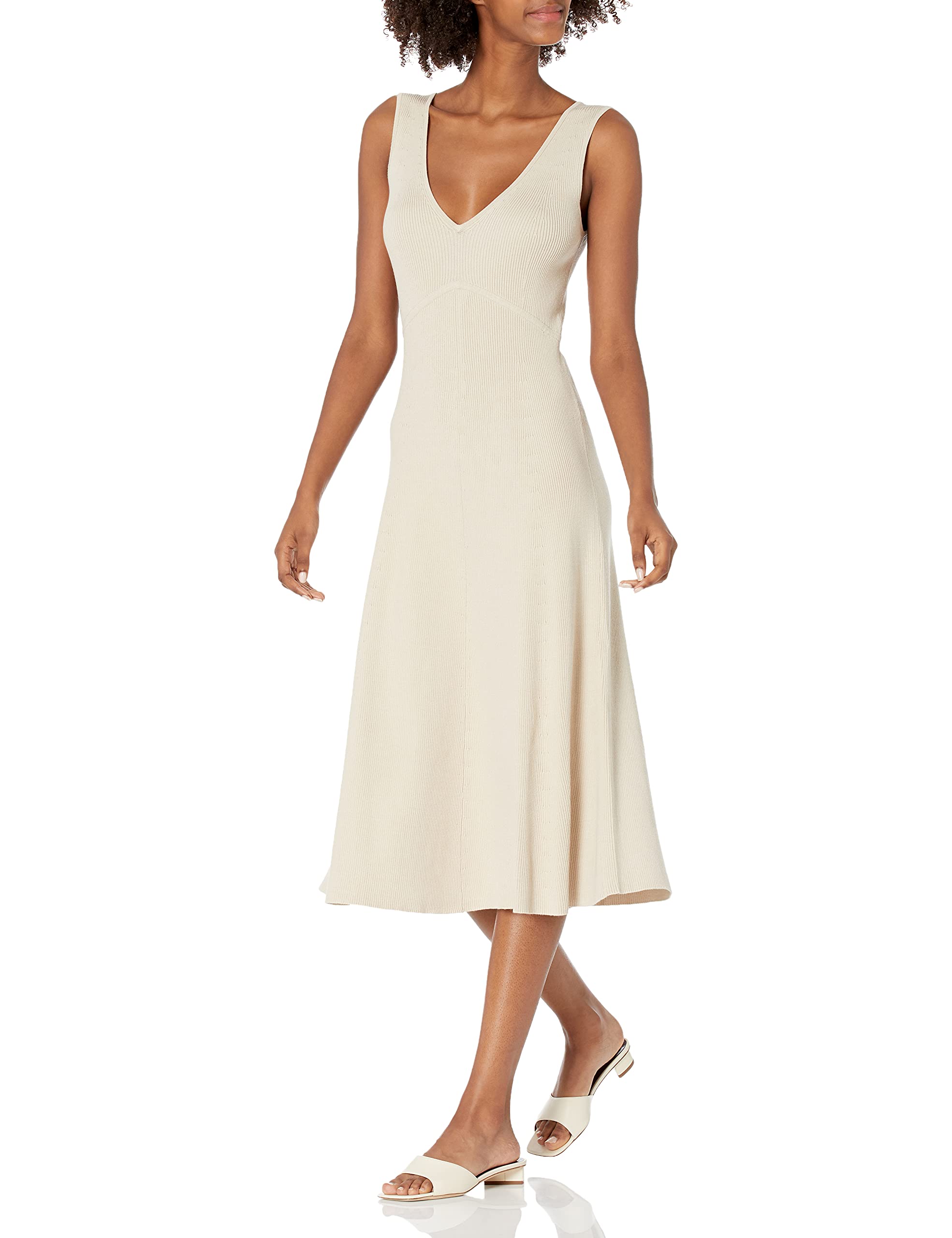 BCBGMAXAZRIA Women's Elegant V-Neck Maxi Dress - Flowy Long Summer Dress for Beach, Wedding & Special Occasions