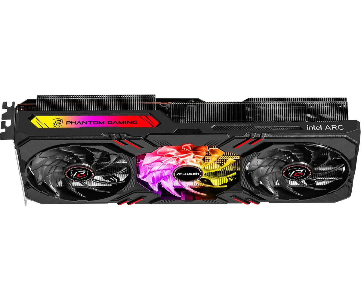 ASRock Intel Arc A770 Phantom Gaming 16GB GDDR6 OC Graphics Card - High Performance for 4K Gaming, Video Editing & Content Creation