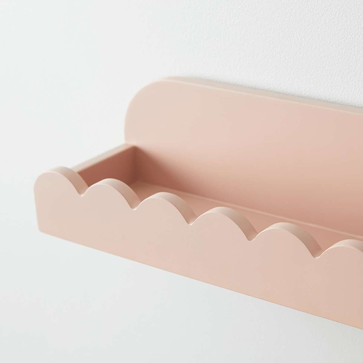 Sarah Scalloped Wall Shelf - Pink Decorative Shelf for Bedroom, Bathroom & Living Room - Perfect for Organizing & Displaying Decor Items