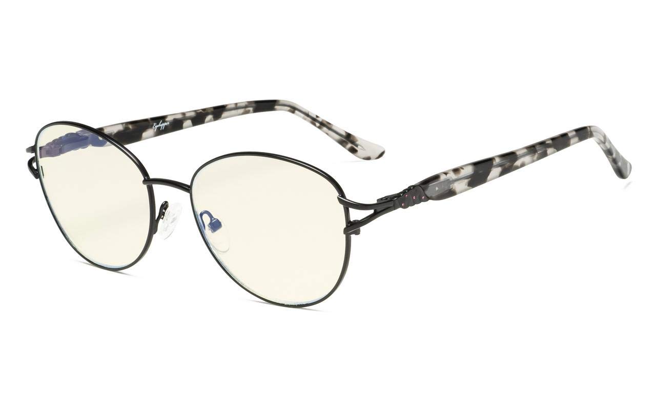 Blue Light Blocking Computer Glasses for Women - Stylish Cat Eye Round Frame Eyekepper Eyewear - Reduce Digital Eye Strain for Office Work & Gaming