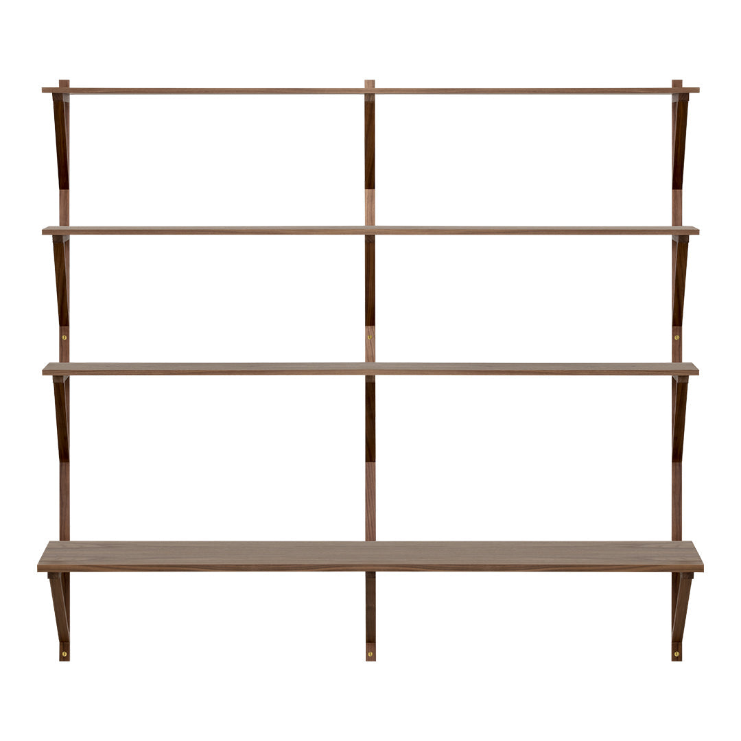 BM29 Wall Mounted Shelf with Built-in Desk - 2 Tier Wide Storage for Home Office, Study & Small Spaces