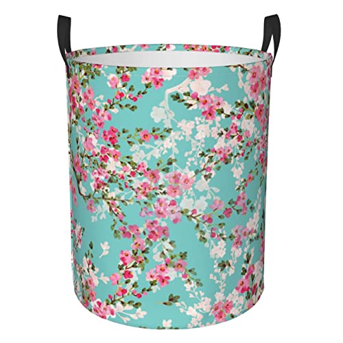 Peach Blossom On Blue