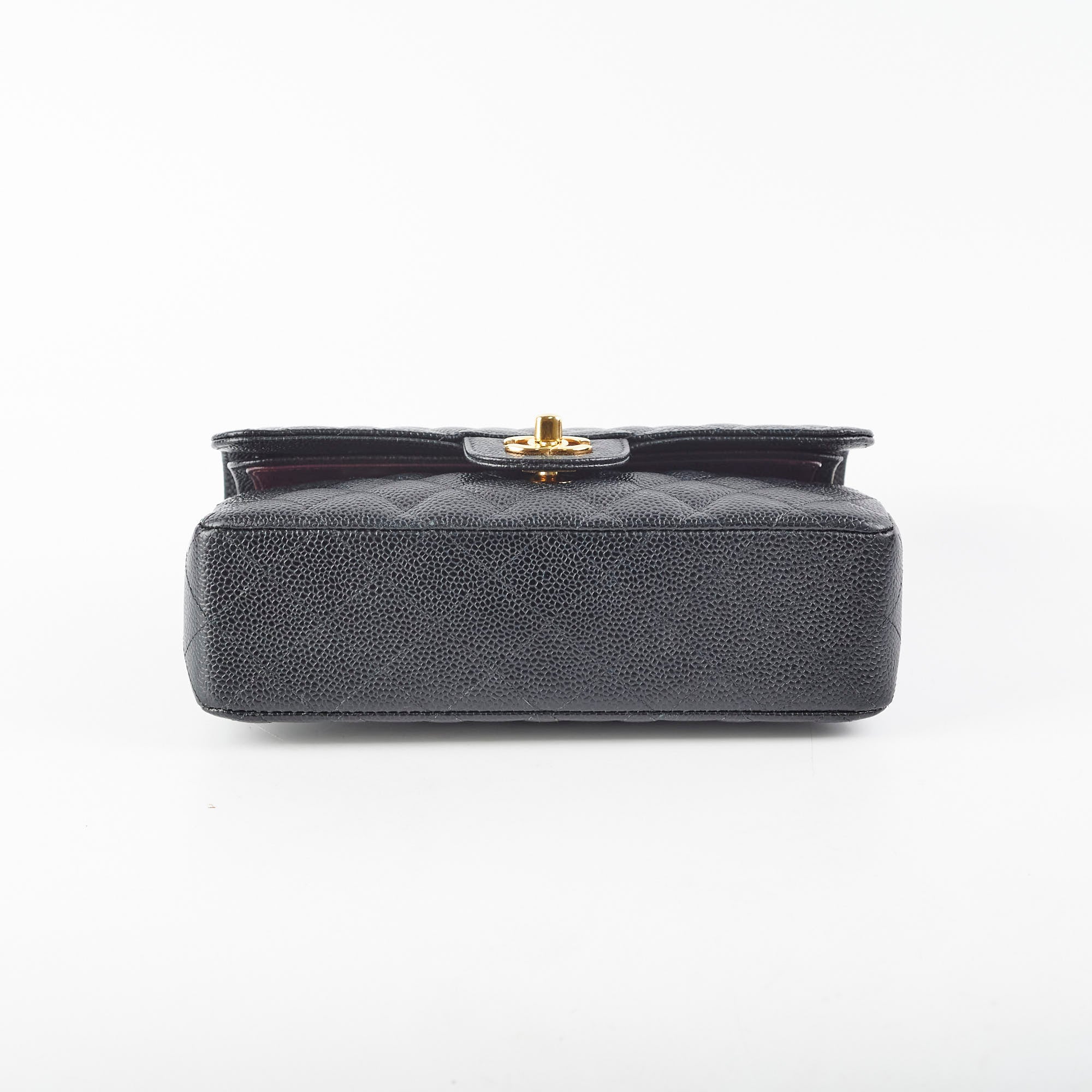Chanel Small Classic Flap Bag in Black Caviar Leather with Microchip - Perfect for Everyday Luxury & Special Occasions