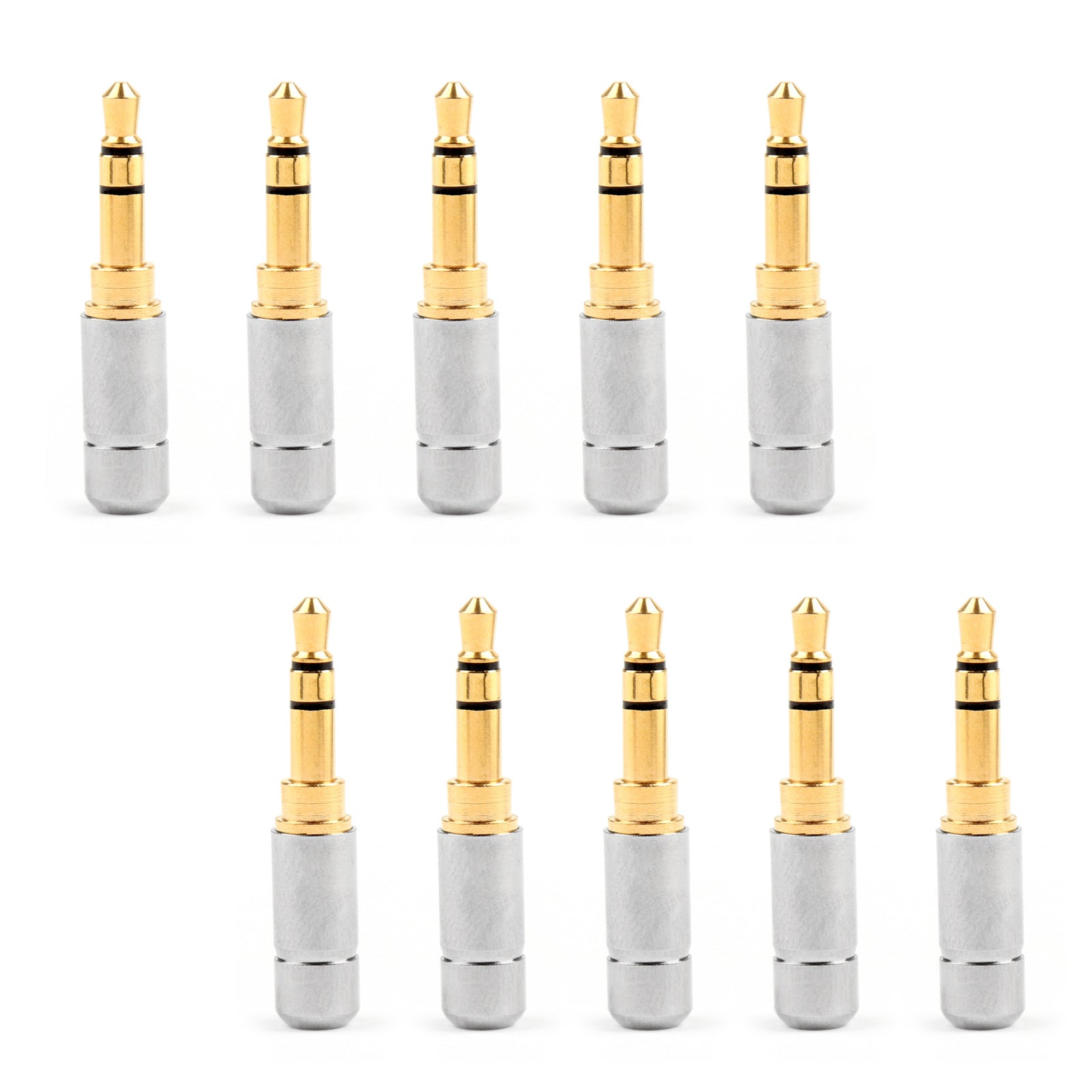 10Pcs 3.5mm Gold Plated Stereo Audio Jack Connectors - HiFi Sound Quality for Headphone Repair & DIY Projects - Perfect for Headphones, Speakers, and Audio Devices