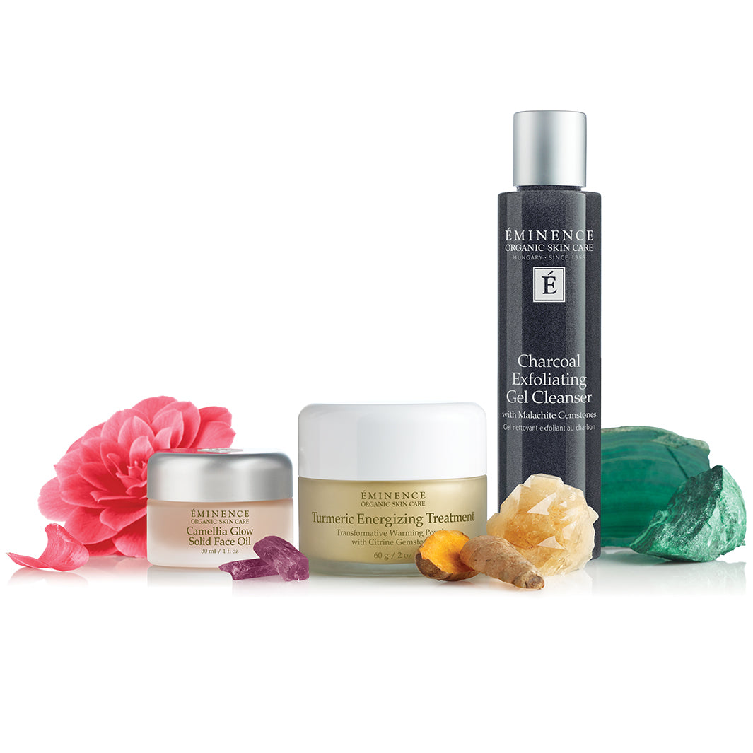 Eminence Organics Charcoal Exfoliating Gel Cleanser - Deep Pore Cleansing & Exfoliating Face Wash for Acne & Blackheads - Perfect for Oily & Combination Skin - Morning & Night Skincare Routine