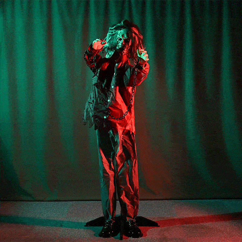 TheLAShop 5ft Animated Halloween Zombie - Sound & Touch Activated Prop for Outdoor Yard Decorations & Haunted House Scenes