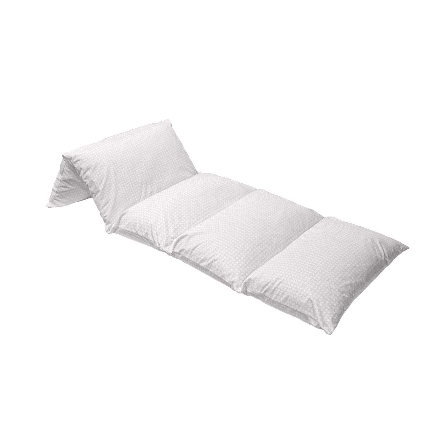 Ambesonne Abstract Floor Pillow Lounger Cover - Geometric Monochrome Square Pattern Printed Fabric Case for 5 Pillows (88