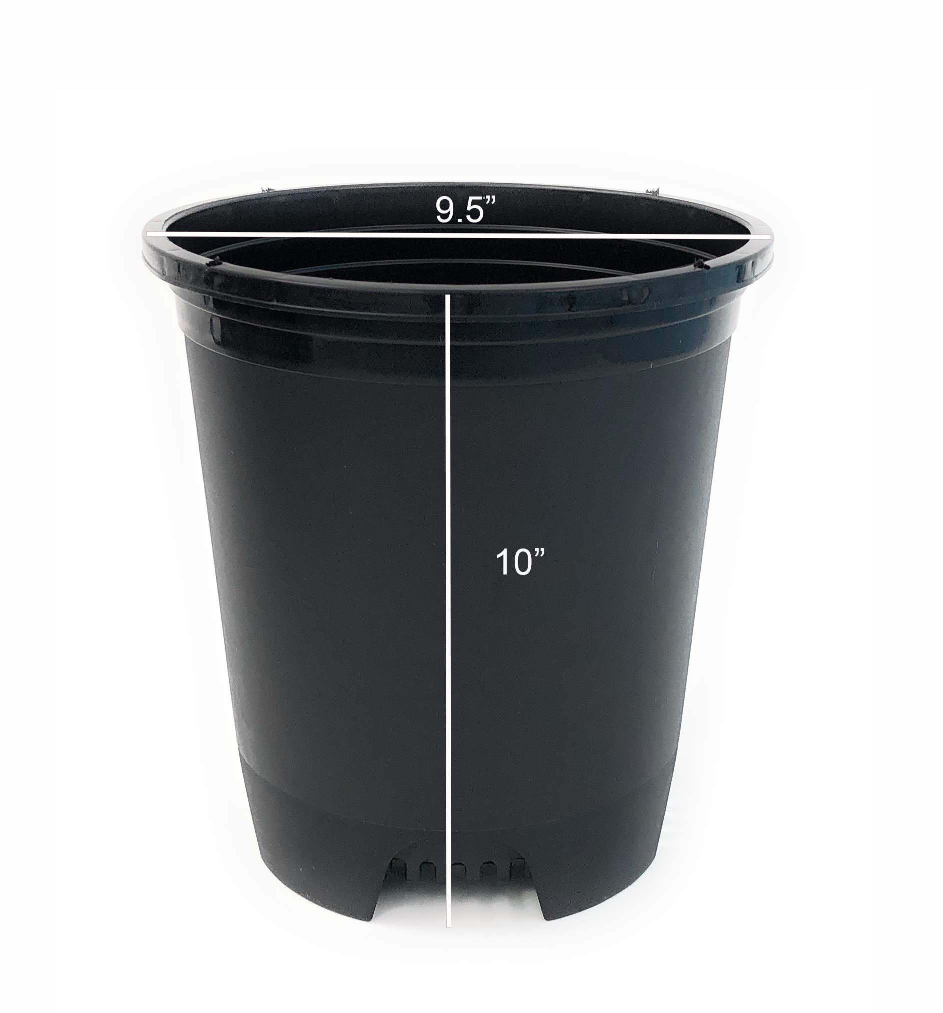 **Wholesale 30-Pack 3 Gallon (9.5 Inch) Black Plastic Nursery Pots – Indoor & Outdoor Planters with Drainage Holes for Gardening, Flowers, Herbs, and Vegetables – Perfect for Home, Garden, and Commercial Use**