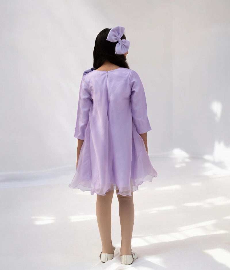 Pre Order: Elegant Lilac Organza Dress for Weddings, Prom & Special Occasions | Women's Formal Gown