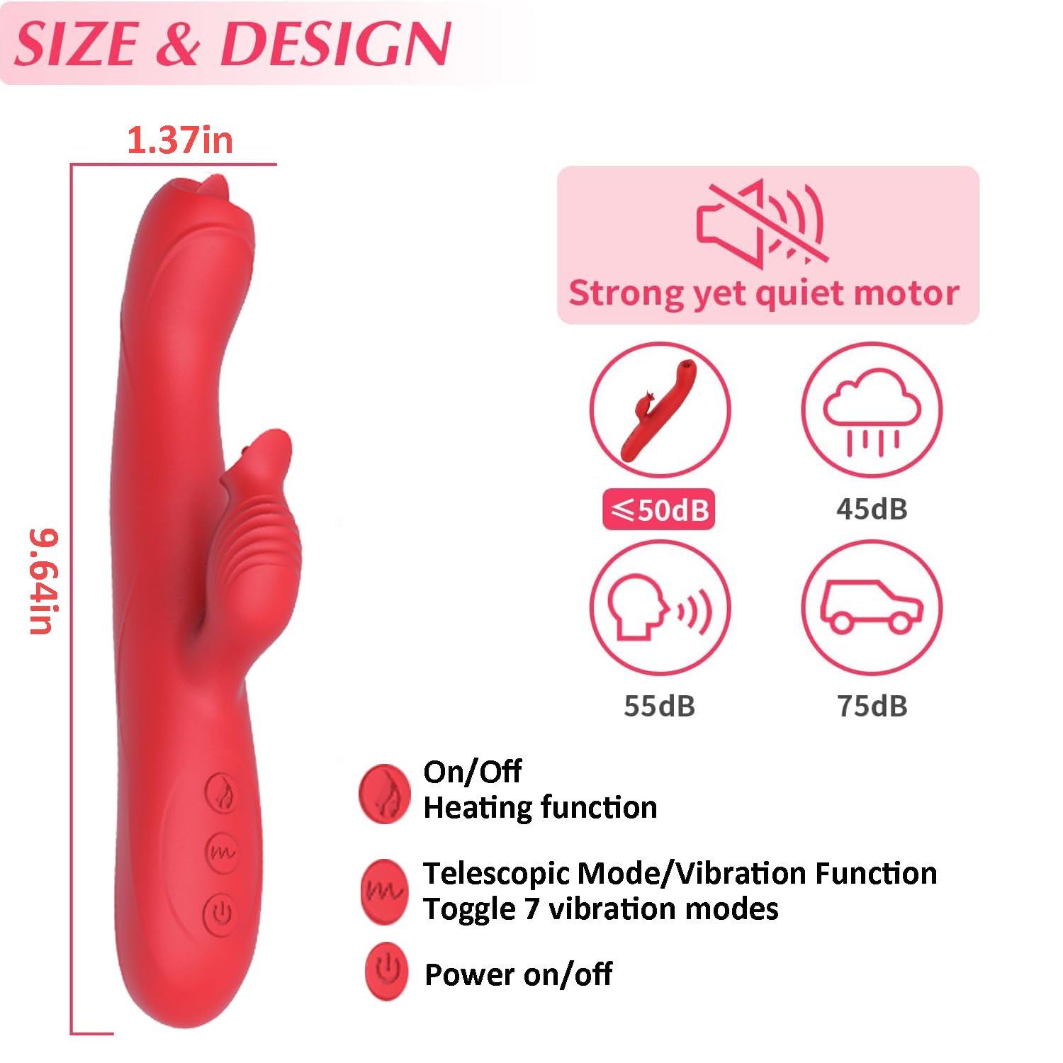 2024 Upgraded Rechargeable Handheld Electric Massager - Deep Tissue Vibrating Massage Tool for Neck, Back, Shoulder & Full Body Relaxation - Portable Personal Massage Device for Home, Office & Travel Use