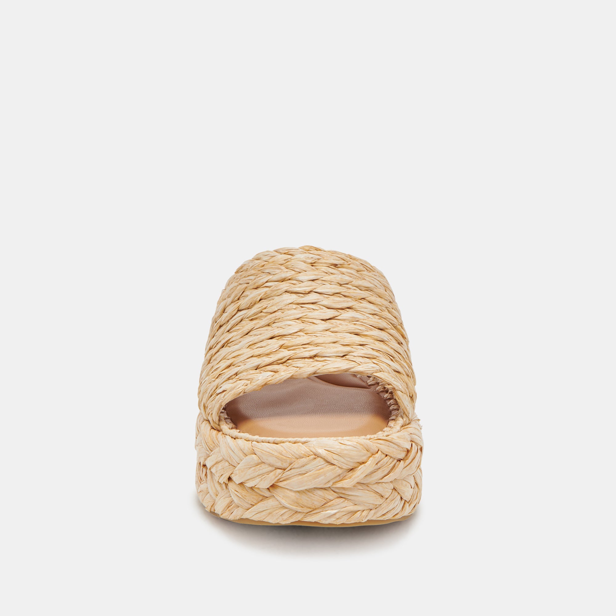 Chavi Wide Comfortable Sandals for Women - Lightweight Natural Raffia Material - Perfect for Beach, Vacation, and Summer Outfits