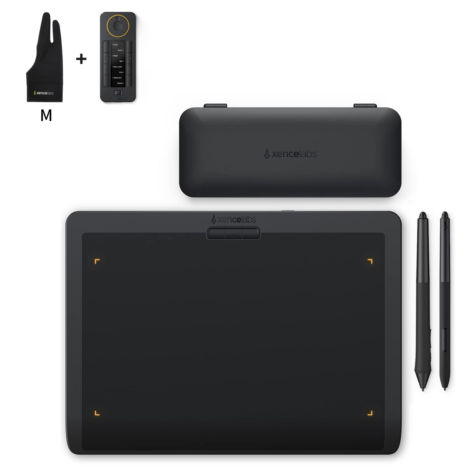 XENCELABS Medium Wireless Graphic Drawing Tablet with 2 Battery-Free Digital Pens, Quick Keys & Drawing Glove - Perfect for Digital Artists, Illustrators & Designers (Home Studio & Professional Use)