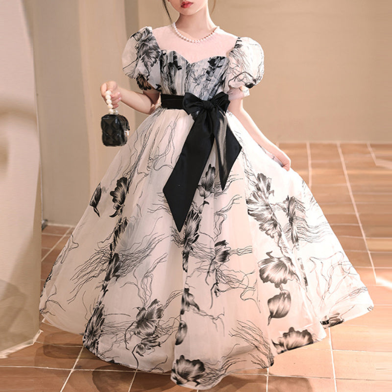 Princess Dress for Girls Birthday Party - Elegant Puff Sleeve Gown for Kids Special Occasions | Perfect for Birthday Celebrations, Pageants, and Dress-Up Play
