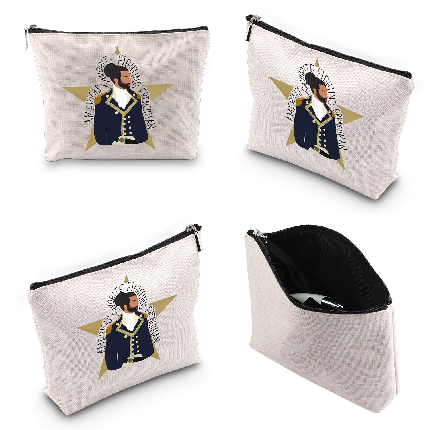 Hamilton Broadway Musical Inspired Lafayette Zipper Pouch - Perfect Gift for Fans of America's Favorite Fighting Frenchman | Theater Accessories, Cosplay Bag, Collectible Merchandise for Hamilton Lovers