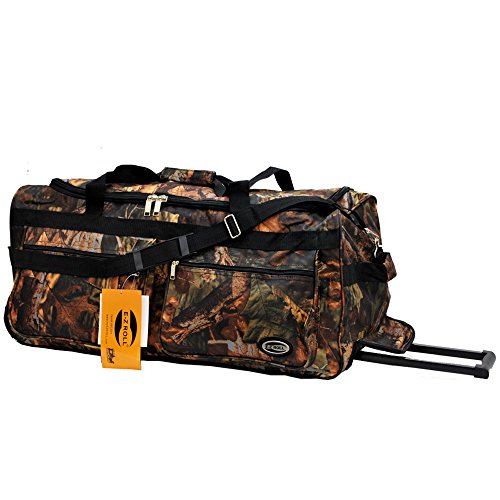 EZ Roll RealTree Camo Hunting Rolling Duffel Bag 30 Inch - Waterproof Travel Gear for Outdoor Adventures (Black Trim) - Perfect for Hunting Trips, Camping & Air Travel Luggage
