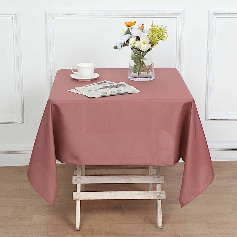 54 x 54 Inch Premium Polyester Square Tablecloth - Waterproof & Wrinkle-Resistant - Perfect for Dining Tables, Parties, and Special Events