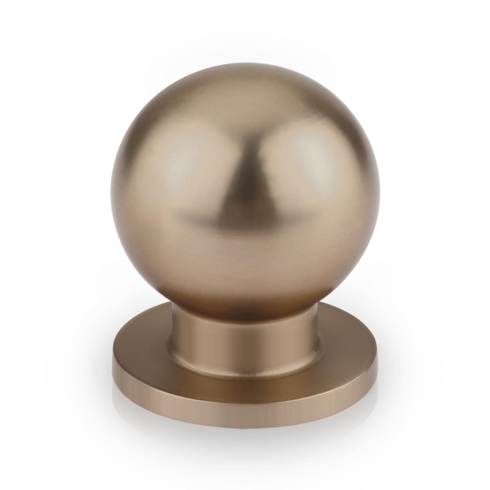 10 Pack Champagne Bronze Cabinet Knobs - Round Drawer Pulls for Kitchen, Bathroom & Bedroom Cabinets - Elegant Hardware Upgrade for Home Decor