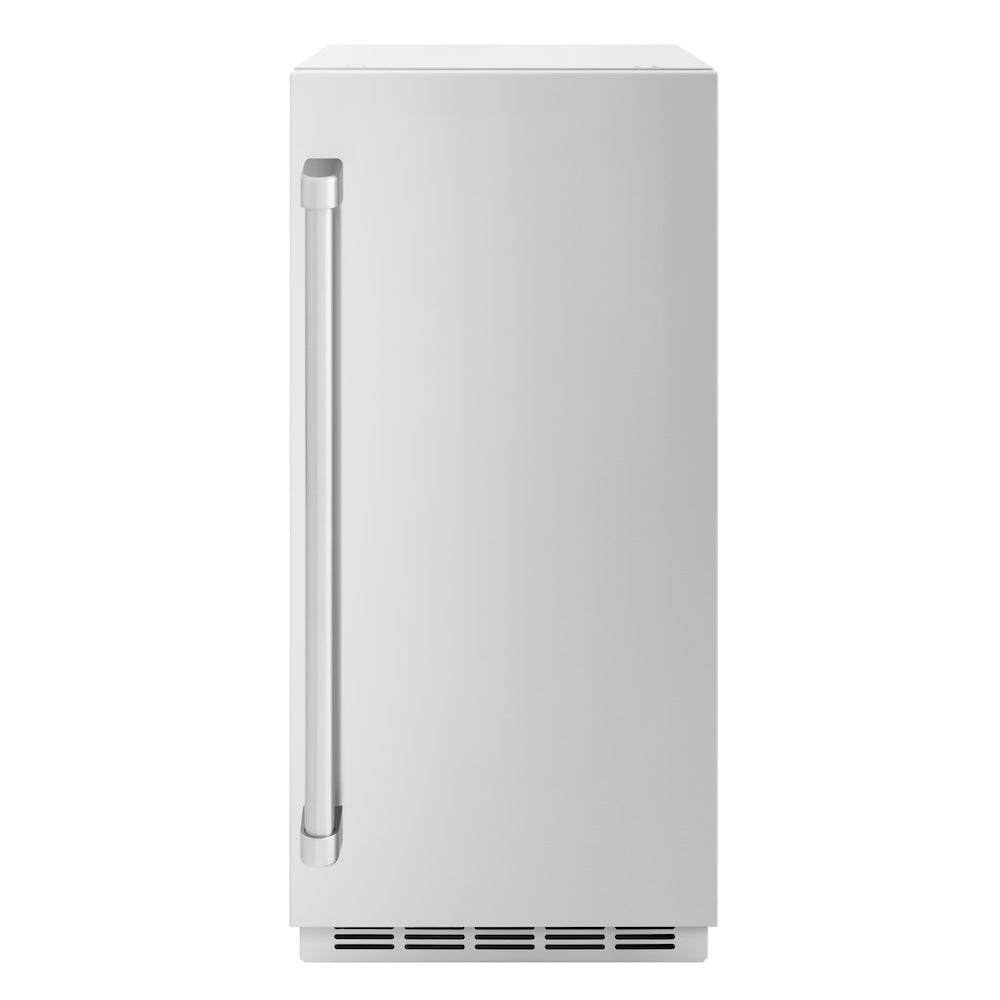 ZLINE 15 Inch Touchstone Gourmet Ice Maker with Drain Pump & Stainless Steel Door - Commercial & Home Use for Restaurants, Bars, Parties (IGMD ST 15)