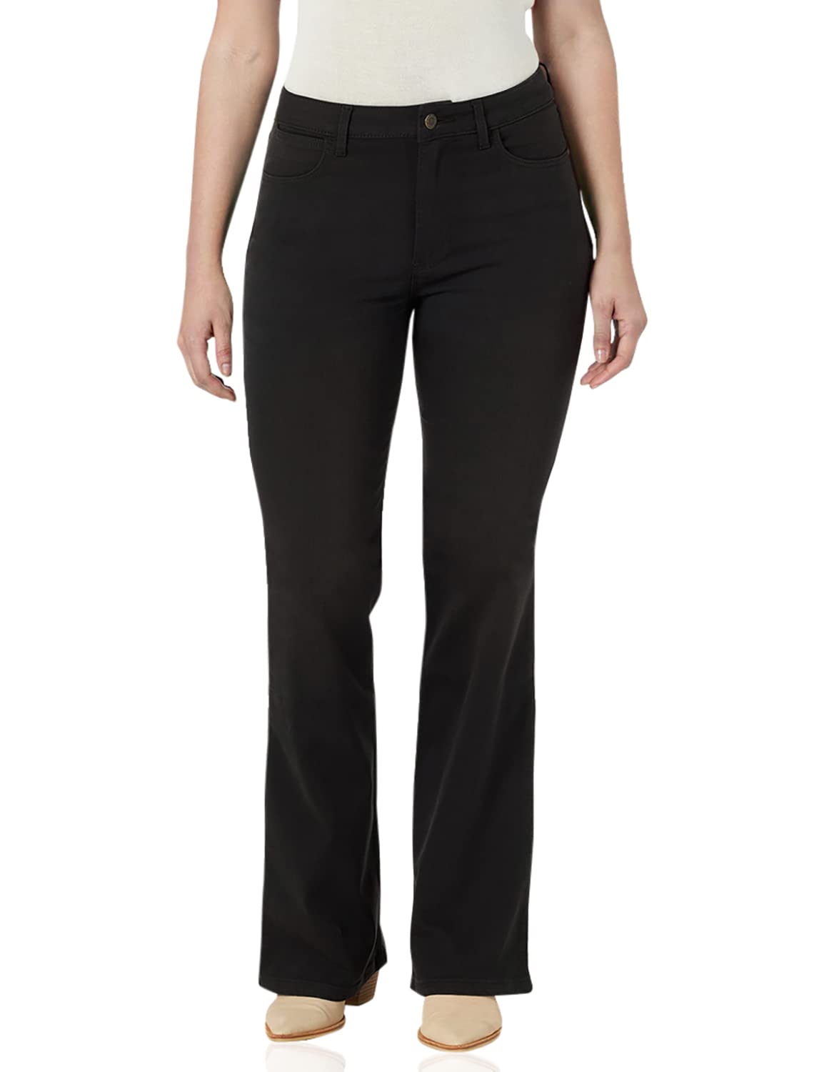 Wrangler Women's High Waisted Fierce Flare Jeans - Stretchy Denim Pants for Casual Wear & Western Style Outfits | Perfect for Everyday Comfort, Country Concerts & Cowgirl Fashion