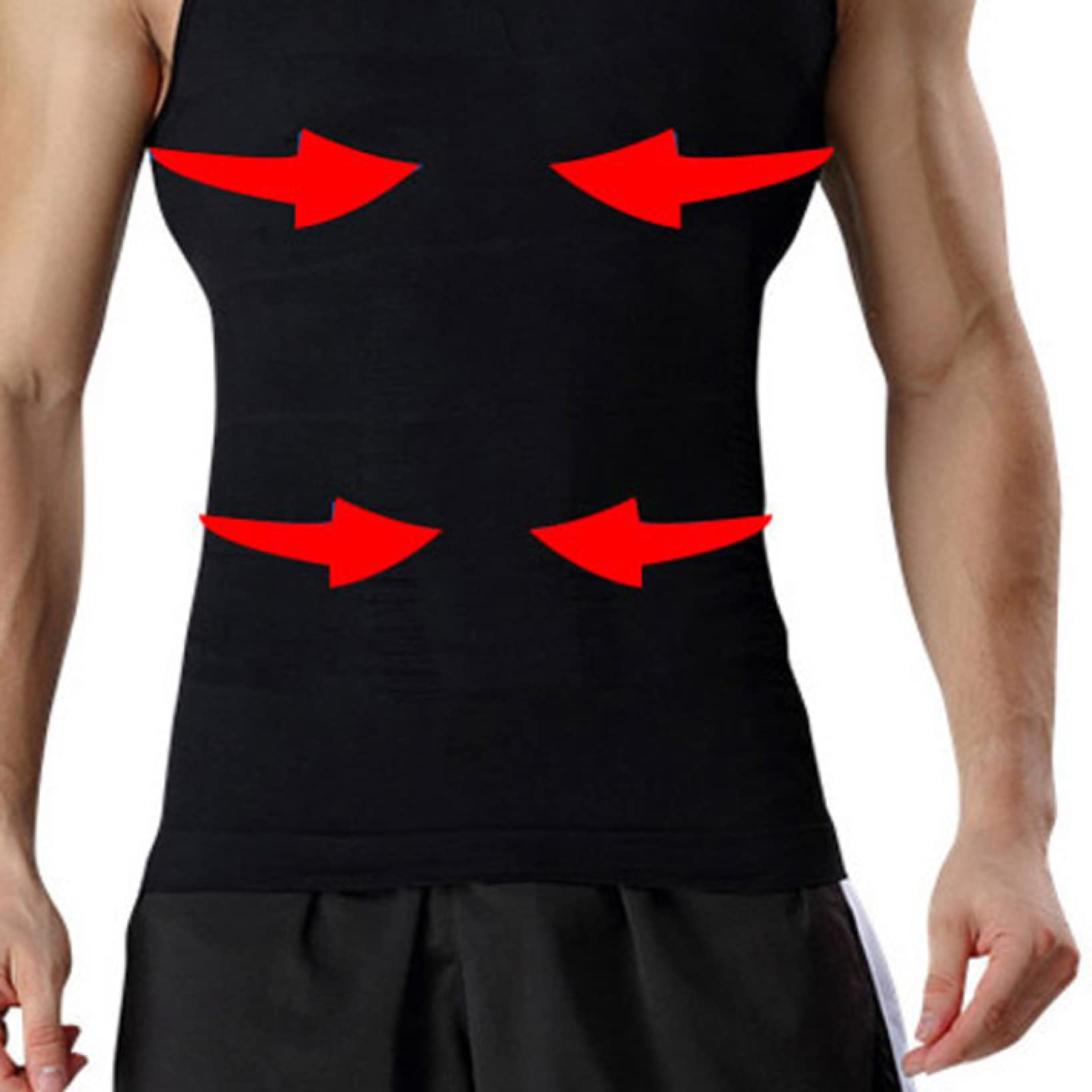 Men's Slimming Compression Vest - Breathable Workout Shirt for Gym, Running & Summer Activities | Tummy Control Shapewear for Men | Fitness Baselayer & Body Shaper Top