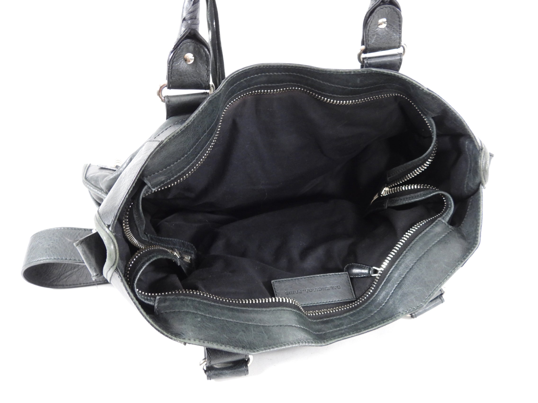 Balenciaga Dark Hunter Green Leather City Bag for Women - Stylish Designer Handbag for Work, Travel & Everyday Use