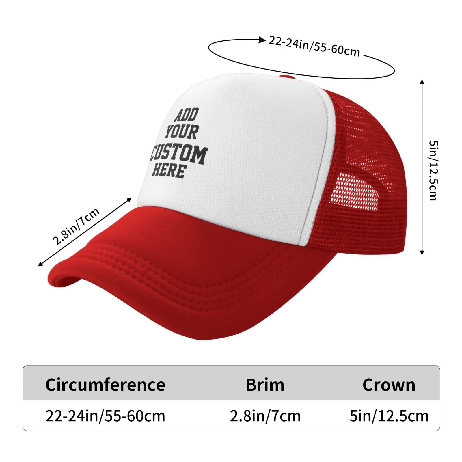 Custom Trucker Hat - Design Your Own Personalized Unisex Hat for Men & Women | Perfect for Outdoor Activities, Sports & Casual Wear
