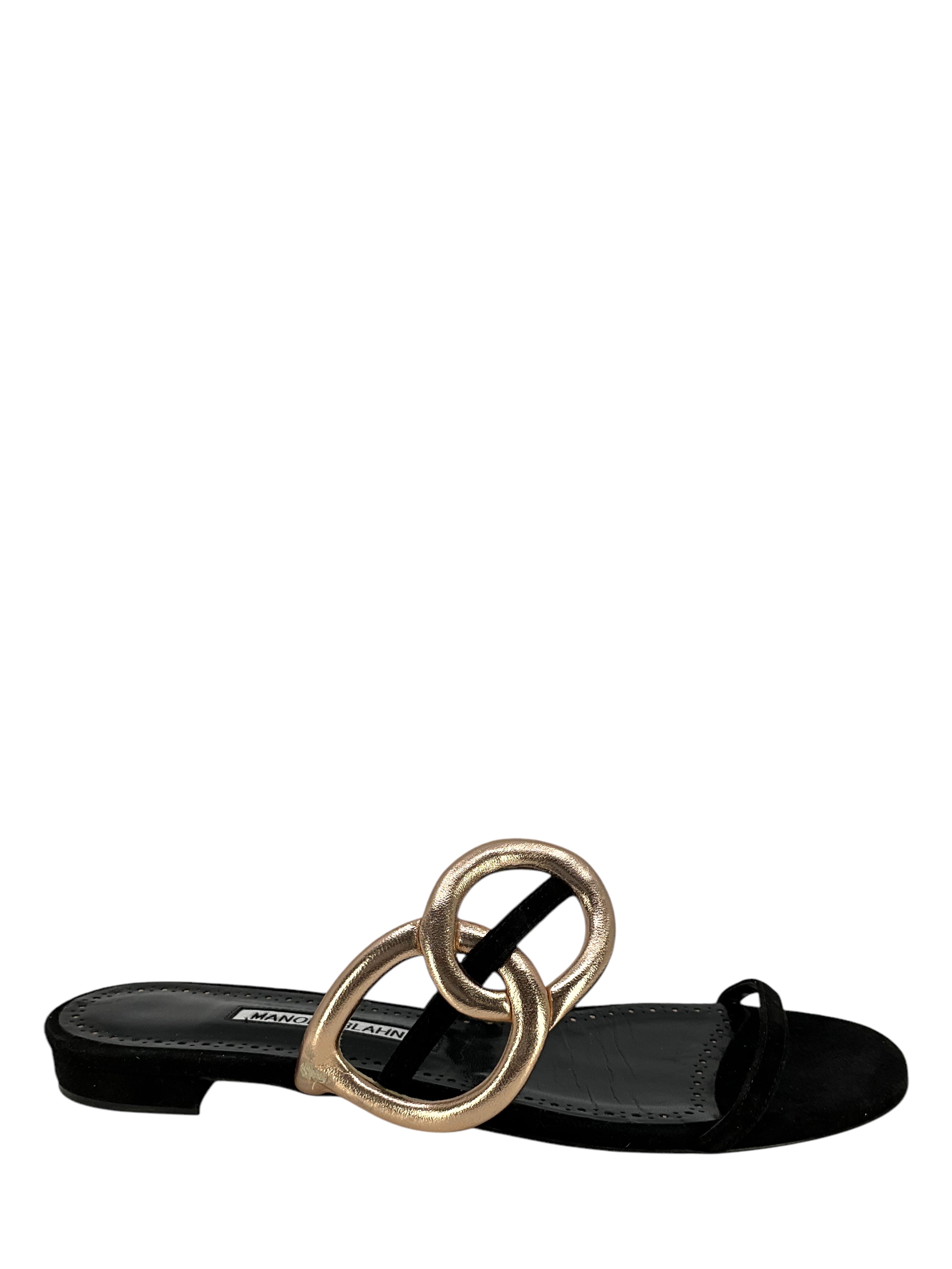 Manolo Blahnik Piedad Suede Slide Sandals for Women | Size 9 US | Comfortable Summer Casual Shoes | Perfect for Beach, Vacation and Everyday Wear