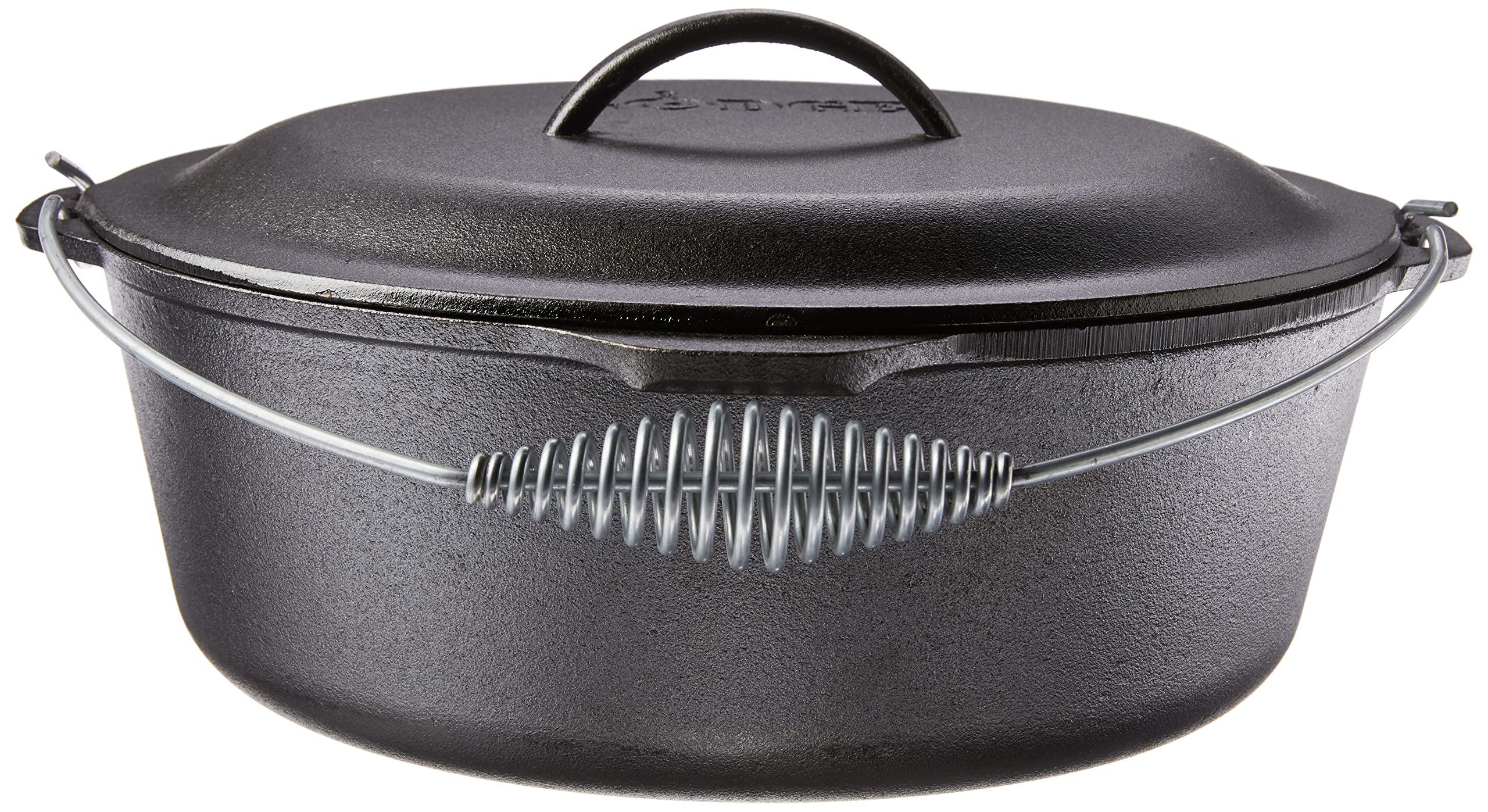 Lodge Pre-Seasoned Cast Iron Dutch Oven with Iron Cover - 9 Quart Black Camping Cookware | Perfect for Outdoor Cooking, Camping Trips & Backyard BBQs