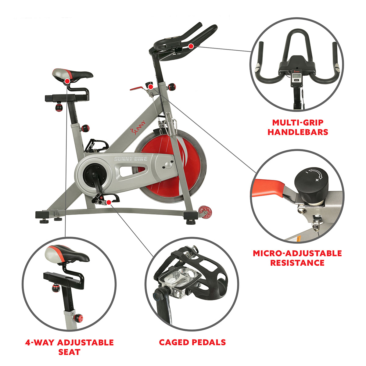 Fitness Pro II Stationary Indoor Cycling Bike - Premium Exercise Bike for Home Gym, Cardio & Weight Loss | Perfect for Indoor Cycling Workouts & Home Fitness