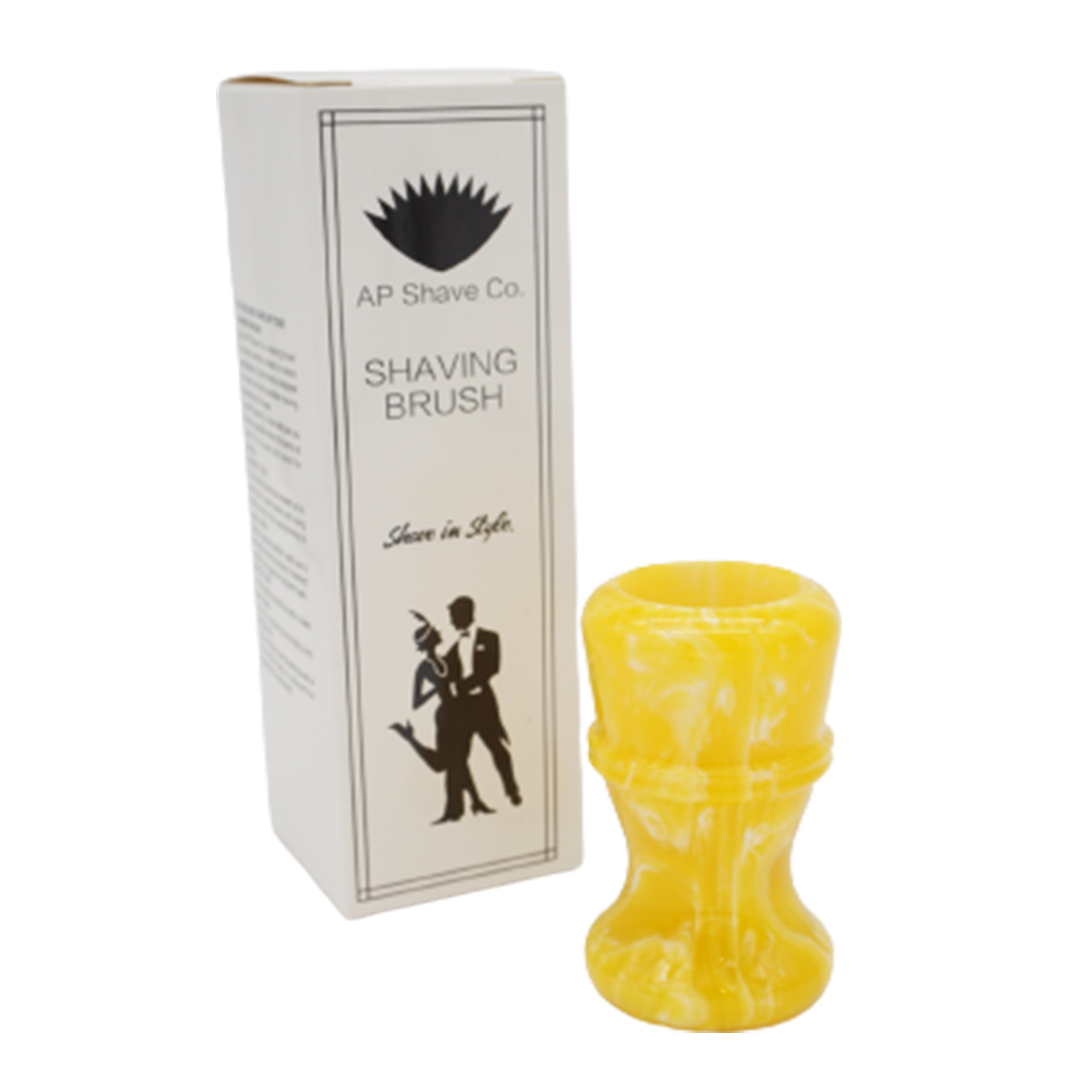Premium Handcrafted Lemon Drop Shaving Brush Handle - Fits 24mm & 26mm Knots - Perfect for Wet Shaving & Grooming Gifts for Men