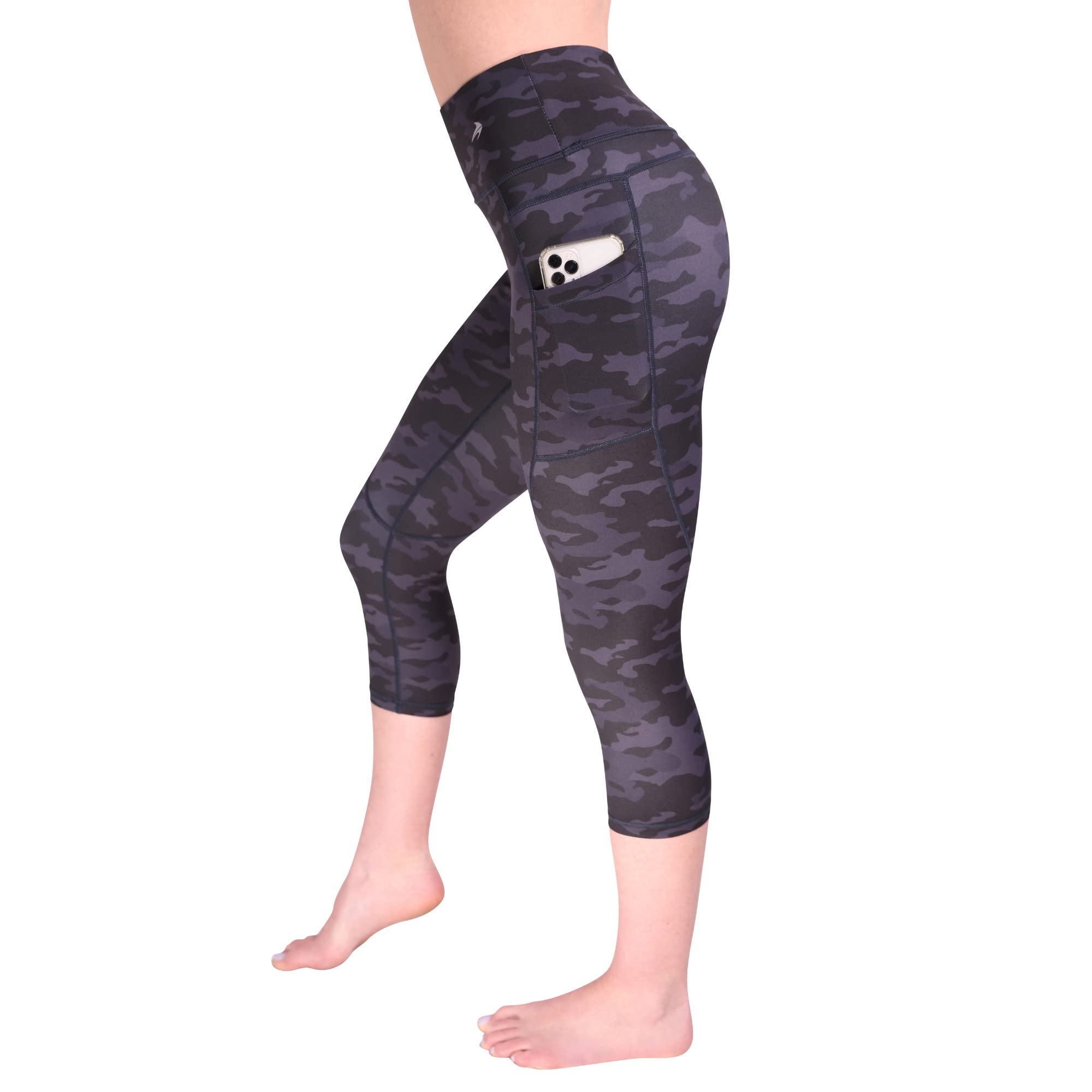 CompressionZ Women's High-Waisted Compression Capri Leggings - Breathable Yoga Pants, Running Tights & Workout Leggings for Gym, Pilates & Active Lifestyle - Plus Size Options
