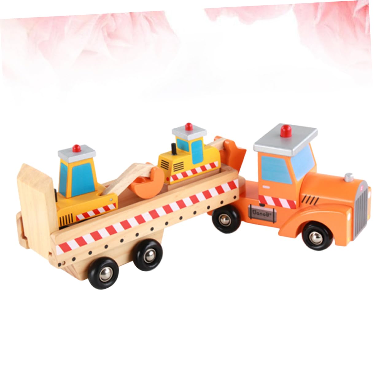 Musisaly Wooden Construction Vehicle Toy Set - 1PC Excavator & Engineering Car for Kids | STEM Learning, Pretend Play, Birthday Gifts for Boys & Girls | Perfect for Sandbox Play, Construction Theme Parties
