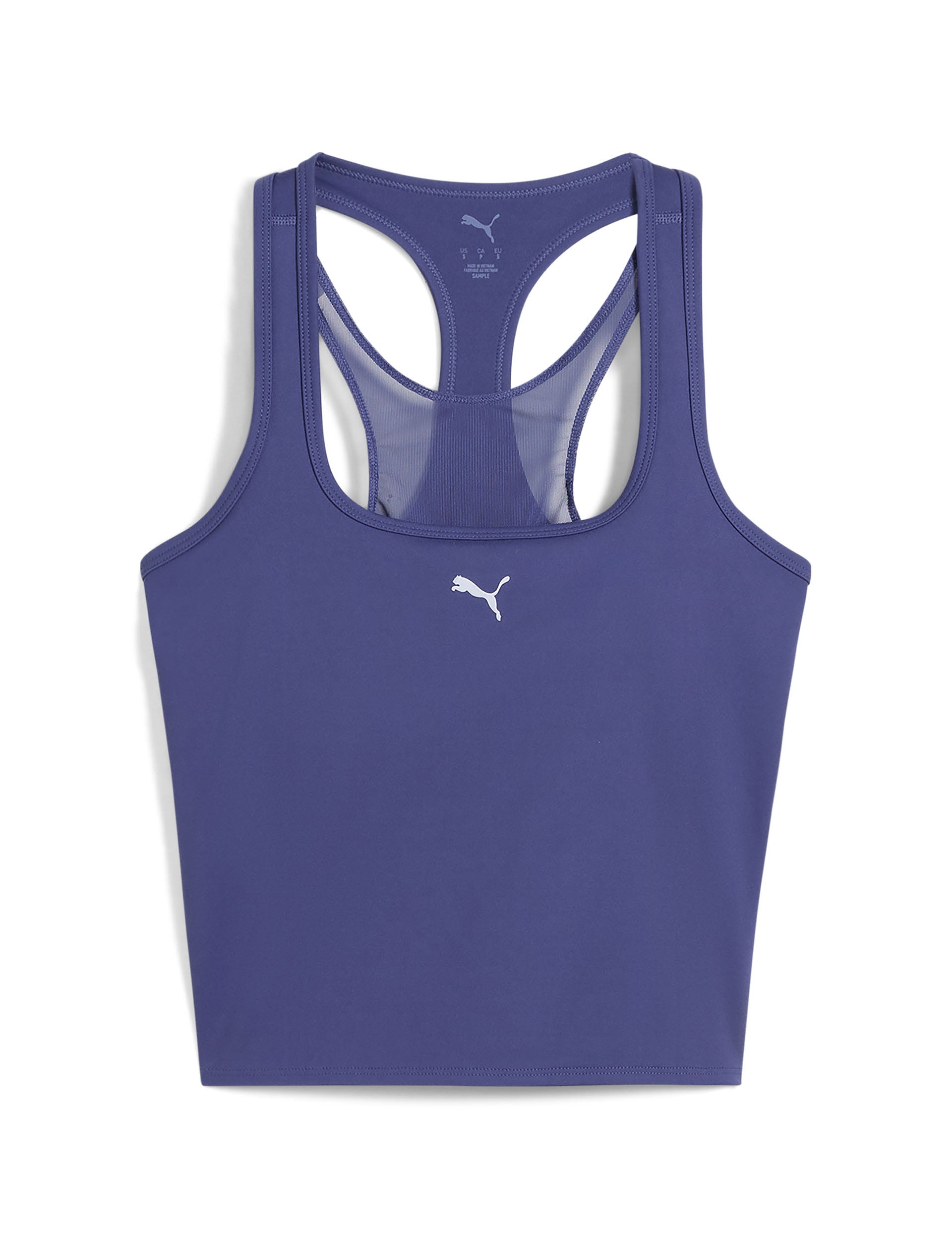 Cloudspun Mesh 2-in-1 Tank Top for Women - Breathable Blue Crystal Color, Seamless Layering Piece for Yoga, Gym & Summer Outfits