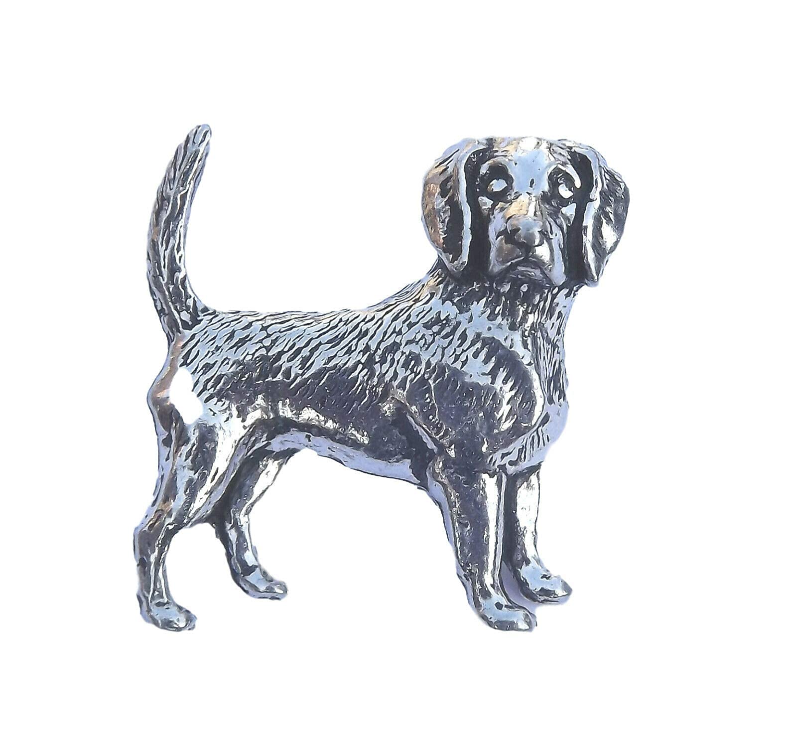 Handmade UK Pewter Beagle Lapel Pin - Animal Gift for Dog Lovers