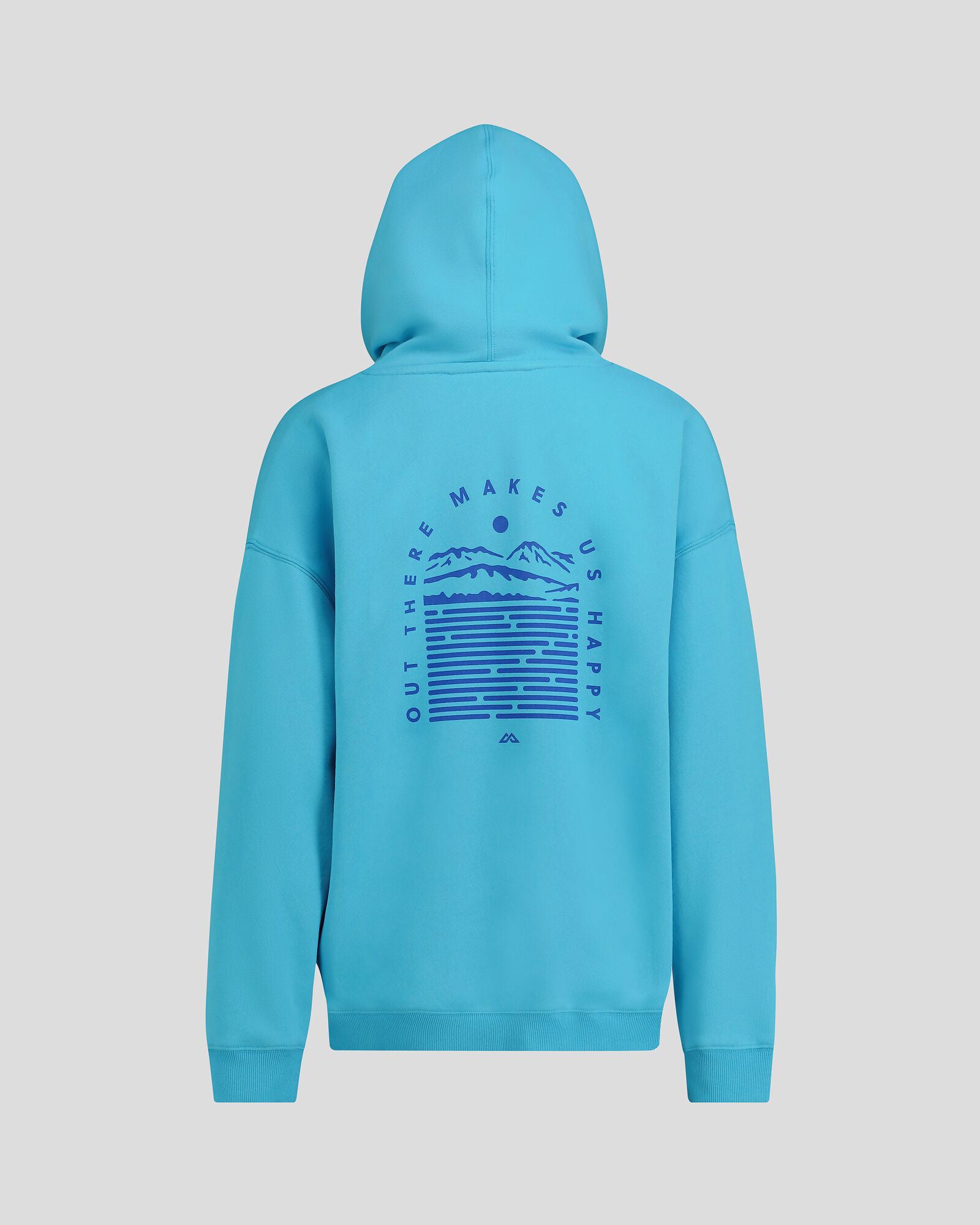 Women's Oversized Logo Slouchy Hoodie - Light Sea Blue | Cozy Pullover Sweatshirt for Casual Wear, Lounge & Street Style