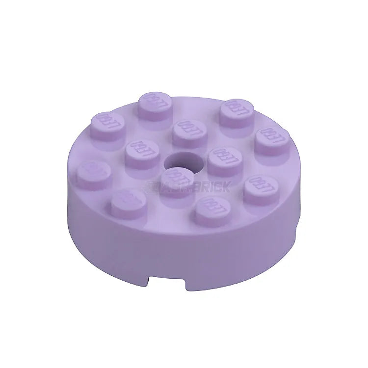 LEGO 4x4 Round Brick with Hole - Lavender (87081) | Durable Building Block for LEGO Sets, DIY Projects & Creative Play - Perfect for Kids, Collectors & Makers